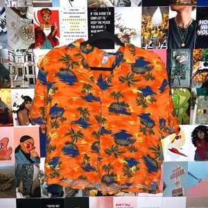 Orange Hawaiian Shirt